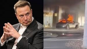  Tesla Cyber truck explosion outside Las Vegas Trump Hotel